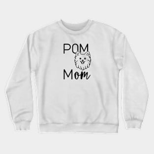 Pom Mom Pomeranian Line Art Design Crewneck Sweatshirt